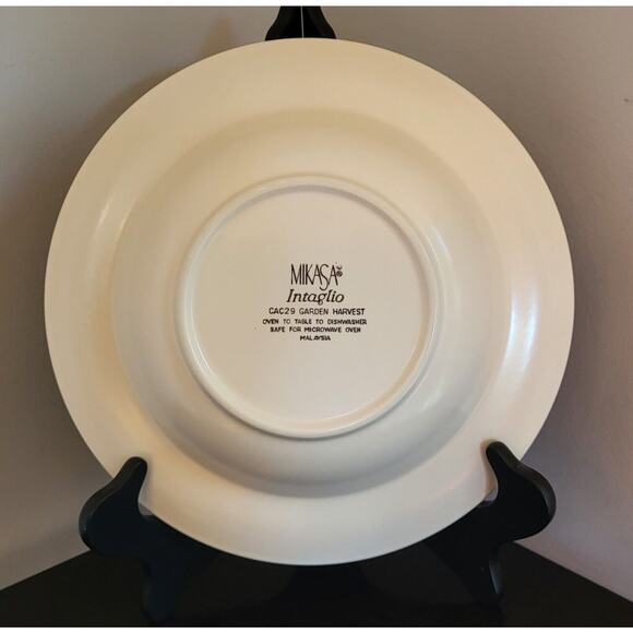 (Qty 6) Mikasa Intaglio GARDEN HARVEST Rimmed Bowls CAC29 Stoneware 9 3/8" D - Picture 3 of 15